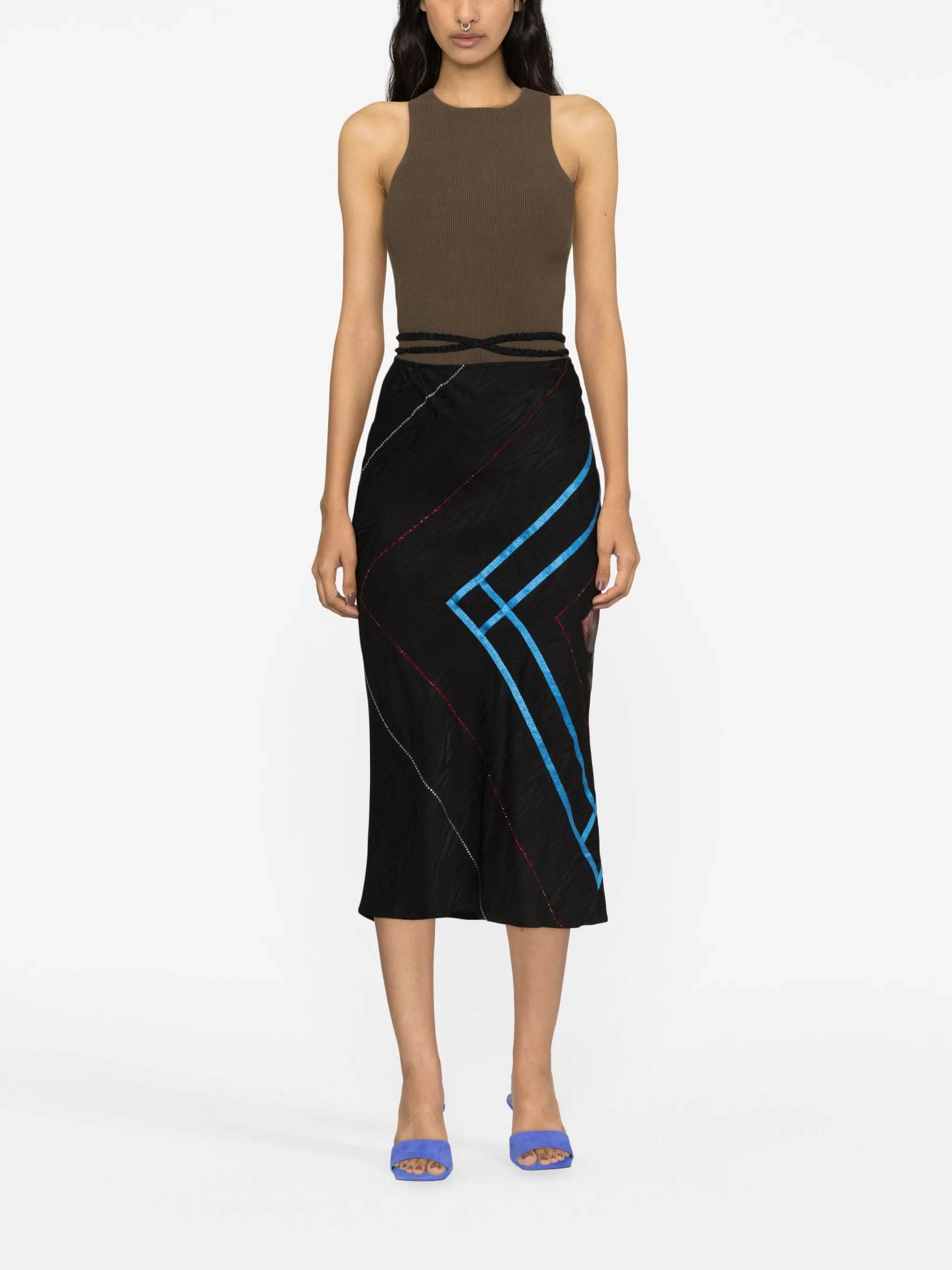 Clover midi skirt Brittany Gingham Dress