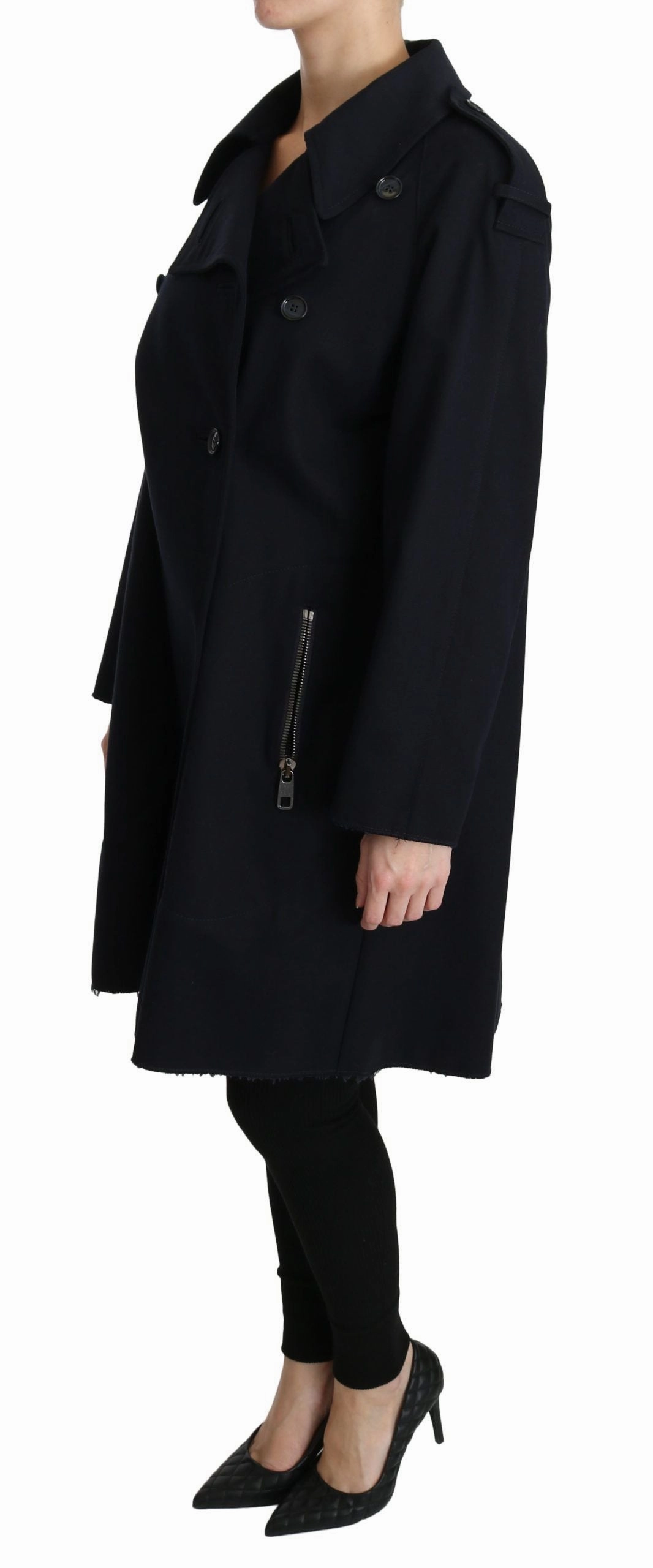Classy Coats Coat Blue Cotton Women Trench Jacket