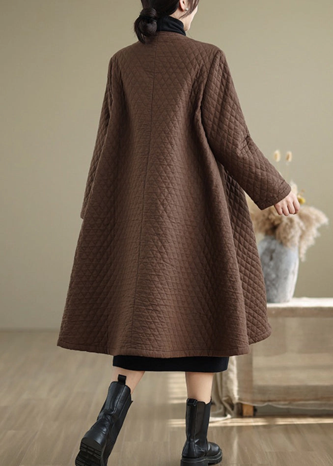 Axel Arigato Coats Coffee Pockets Fine Cotton Filled Women Retro Coats V Neck Winter RU019