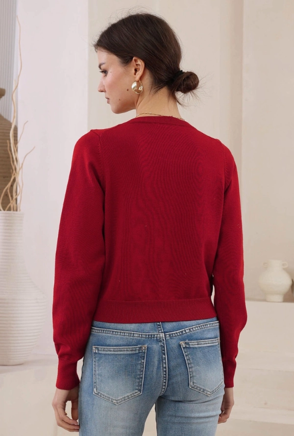 Maia Cardigan - Red Emporio Armani Knitwear