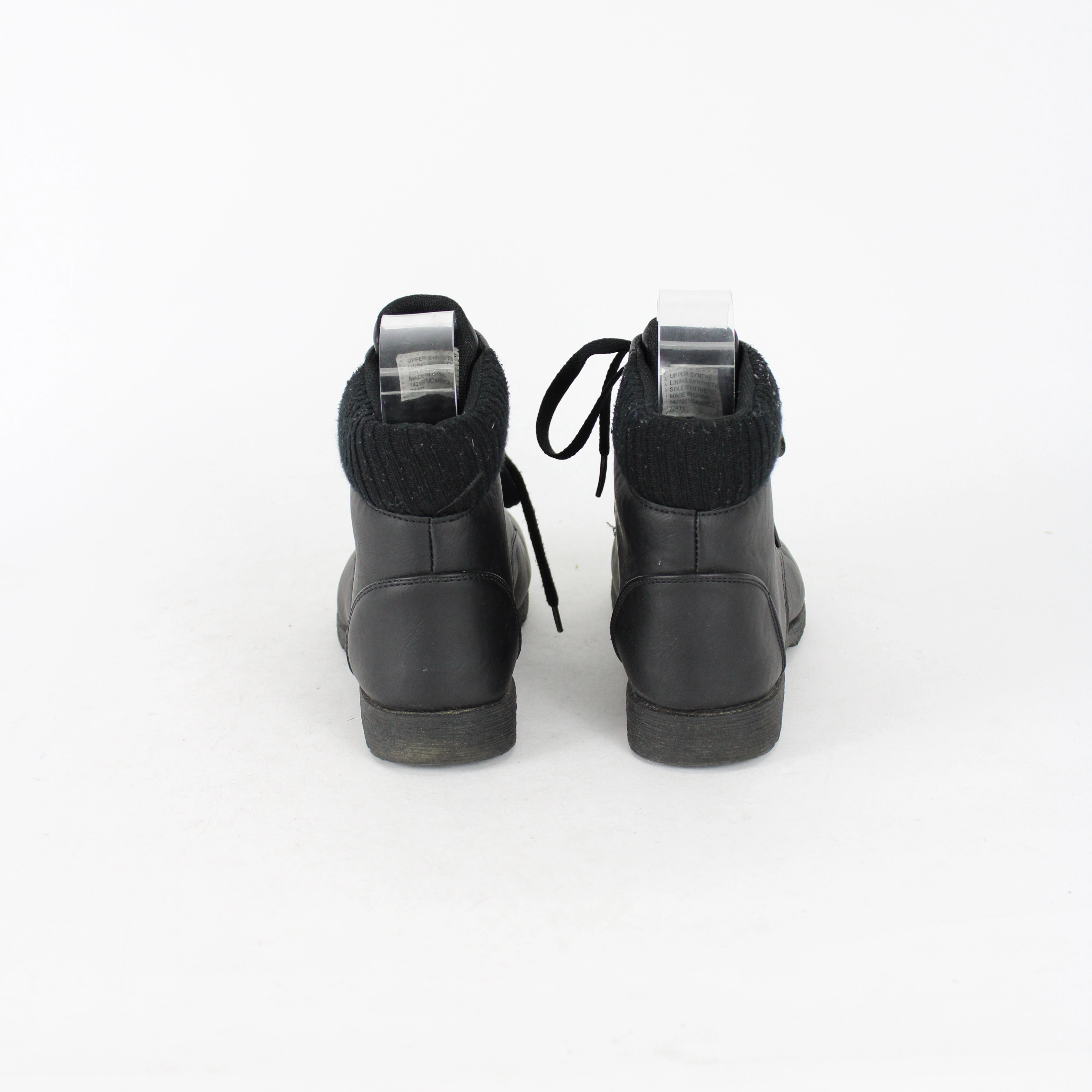 Colorado Black Fax Leather Boots Calf Boots Wide