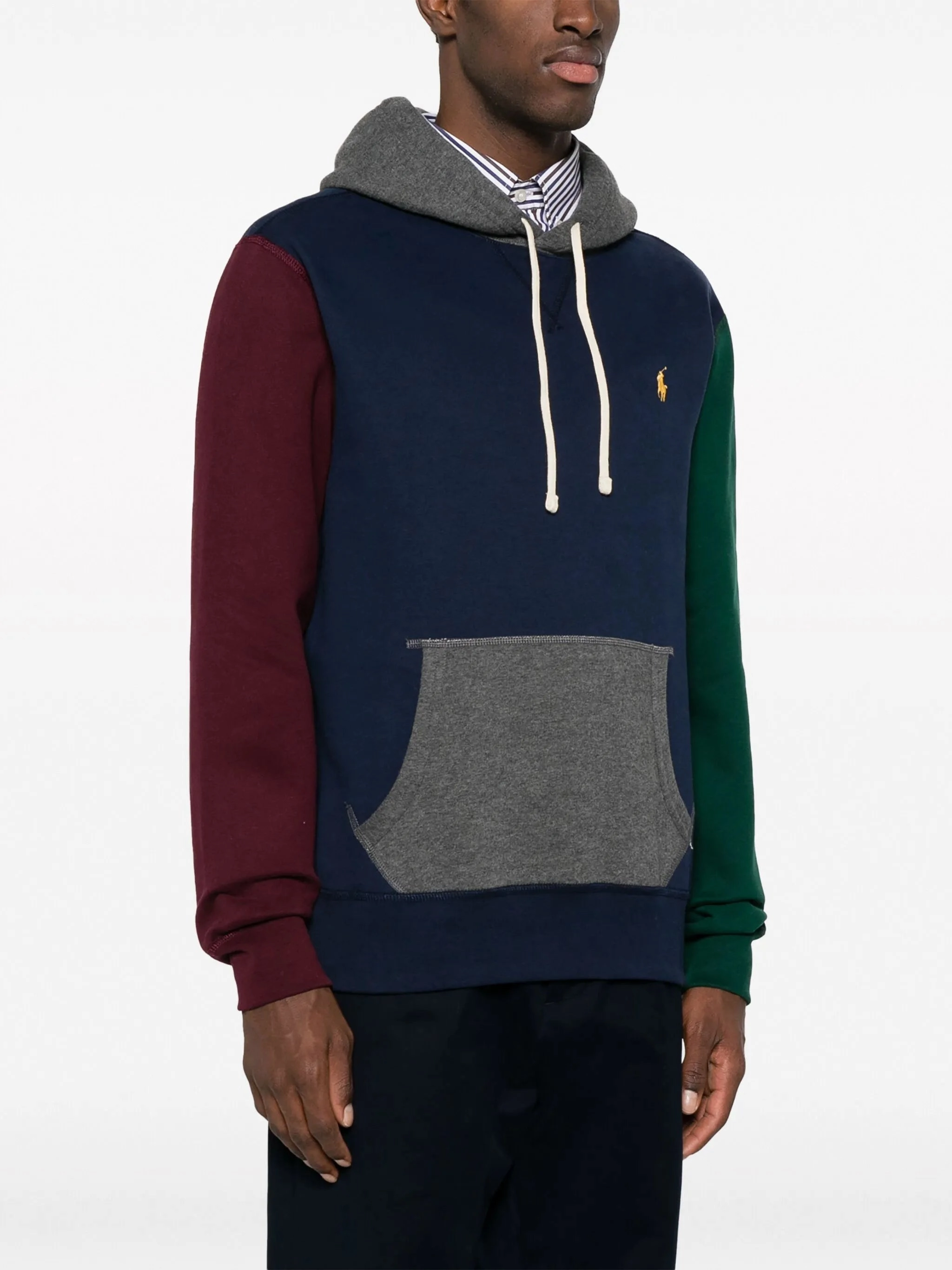 Elemental Knits A Perennial Knitwear Collection colour-block drawstring hoodie