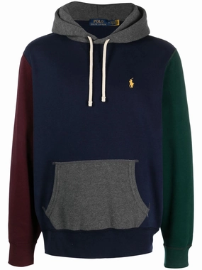 Irish Made Knitwear colour-block drawstring hoodie