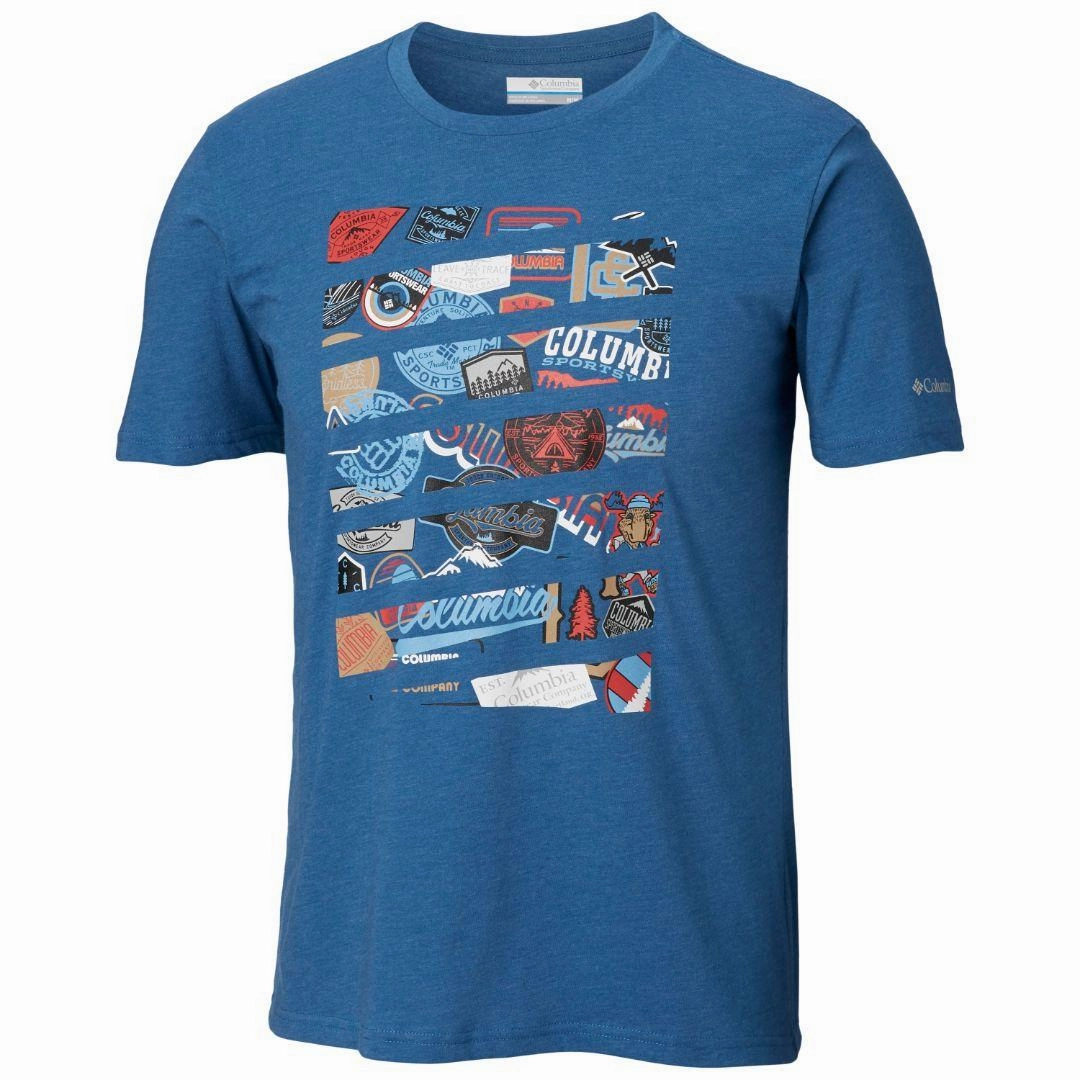 Columbia Men Blue Chilton Cliff Tee Chemistry T Shirts