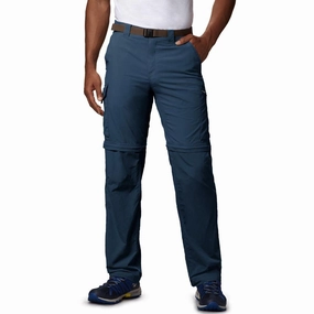 Columbia Men Blue Silver Ridge Convertible Pant (Sun Protection) Dockers Expandable Waist Cargo Pants