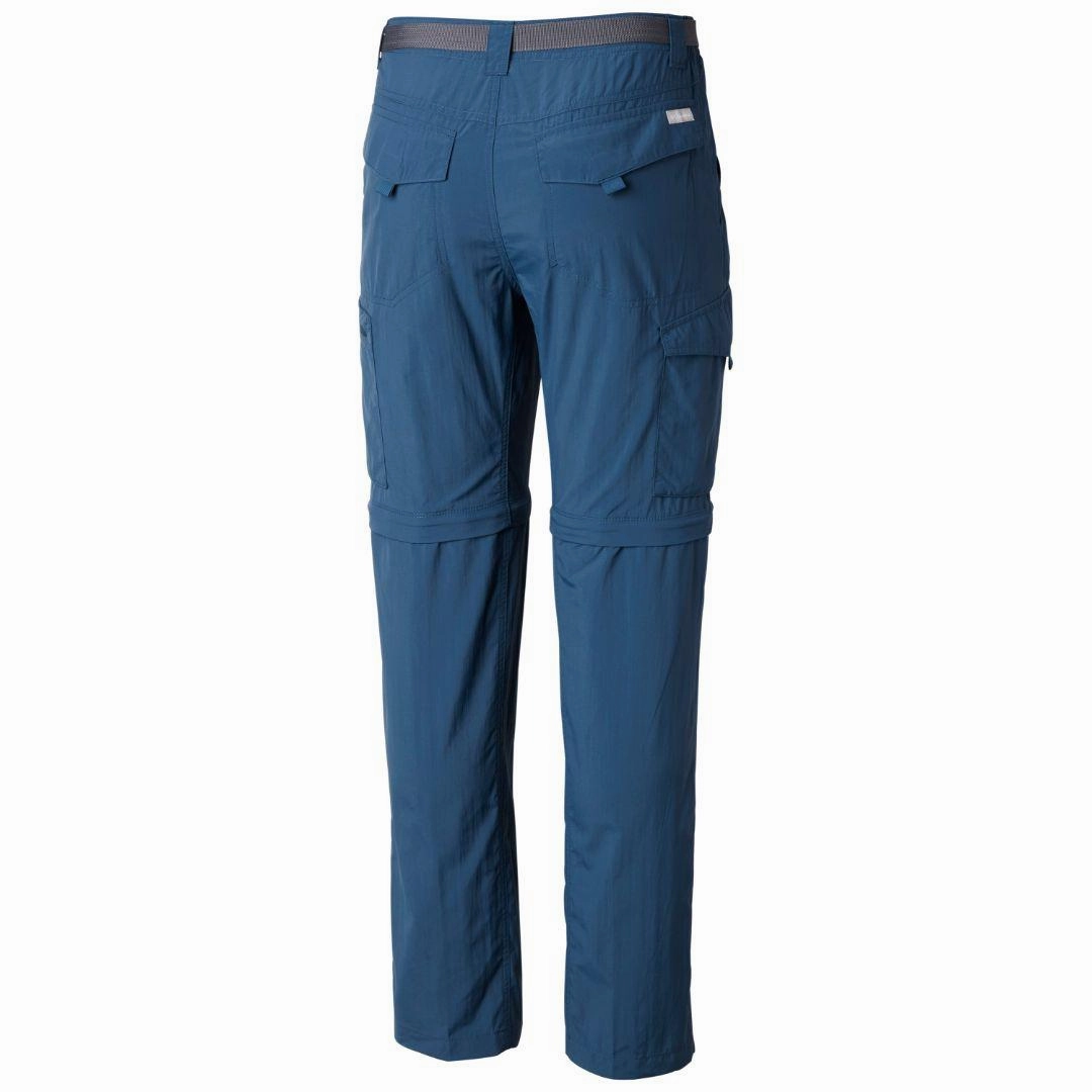 Columbia Men Blue Silver Ridge Convertible Pant (Sun Protection) Cargo Pants 8 Pockets