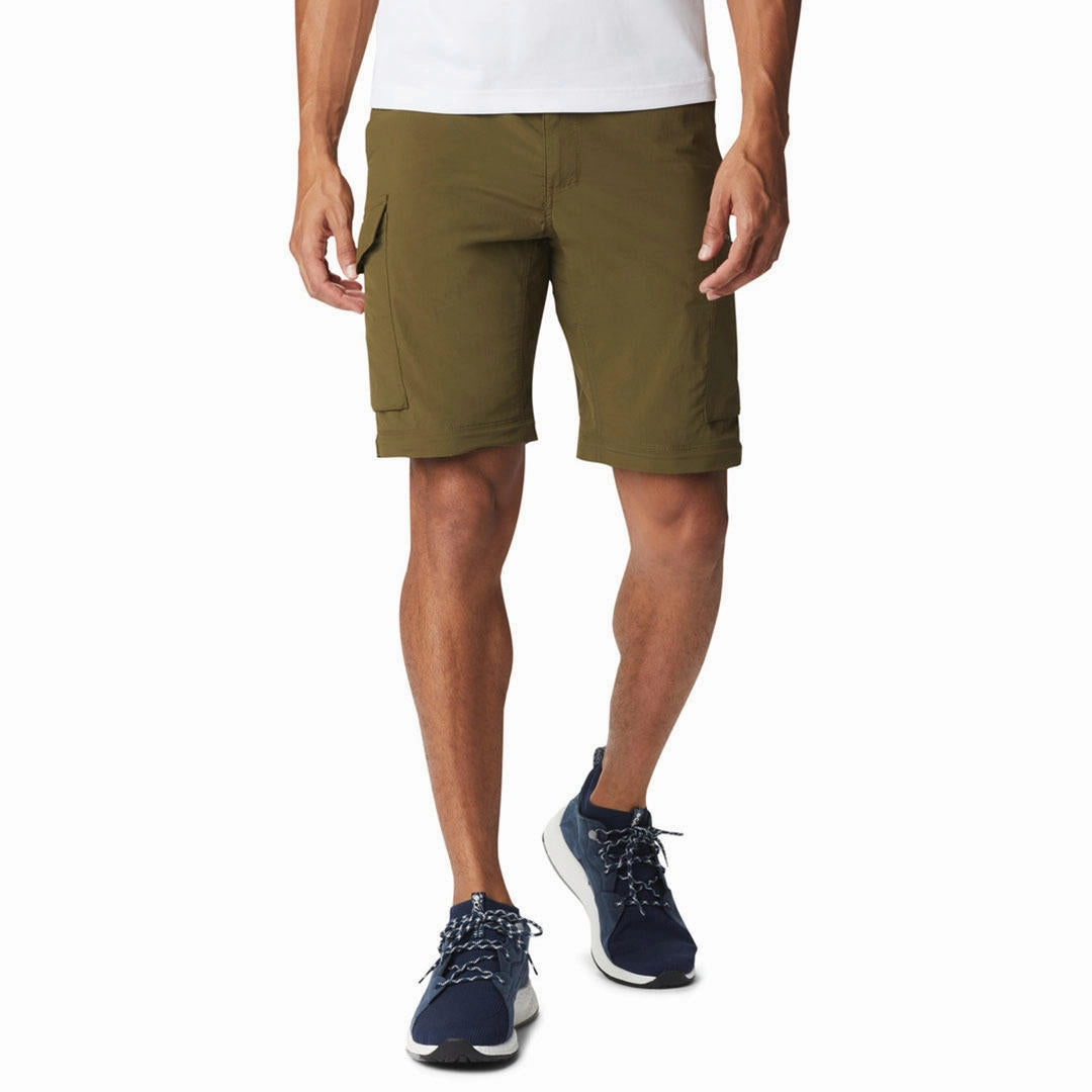 Columbia Men Green Silver Ridge Convertible Pant (Sun Protection) Baggy Cargo Pants Denim