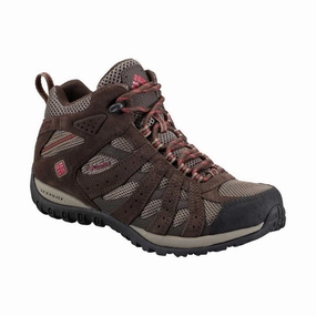Columbia Women Brown REDMOND MID WATERPROOF Hiking Shoes Bali
