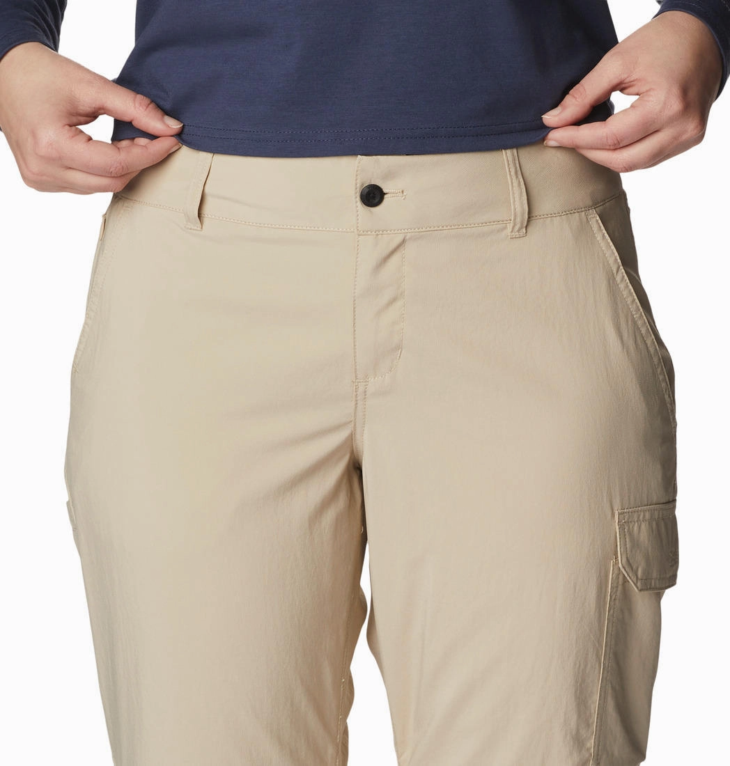 High Waist Straight Leg Cargo Pants Columbia Women Brown Silver Ridge Utility Convertible Pant (Sun Protection)