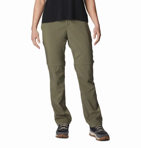 Columbia Women Green Silver Ridge Utility Convertible Pant (Sun Protection) Wrangler Regular Taper Cargo Pants