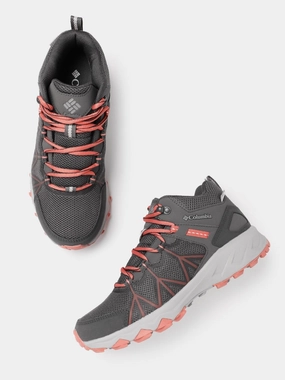 Hoka Hiking Shoes Low Columbia Women Grey PEAKFREAK II MID OUTDRY