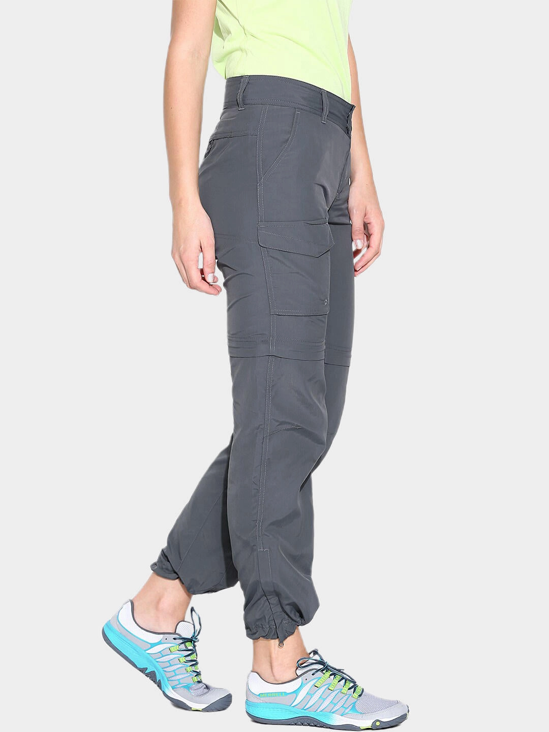 Columbia Women Grey Silver Ridge Convertible Pant (Sun Protection) Etica Juni Relaxed Cargo Pants
