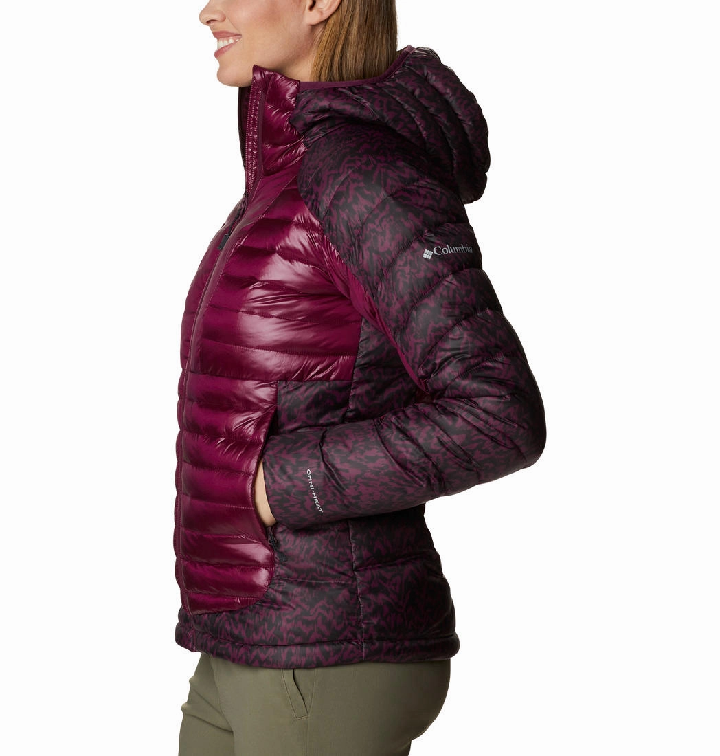 Columbia Women Purple Labyrinth Loop Hooded Jacket Snow Board Jackets