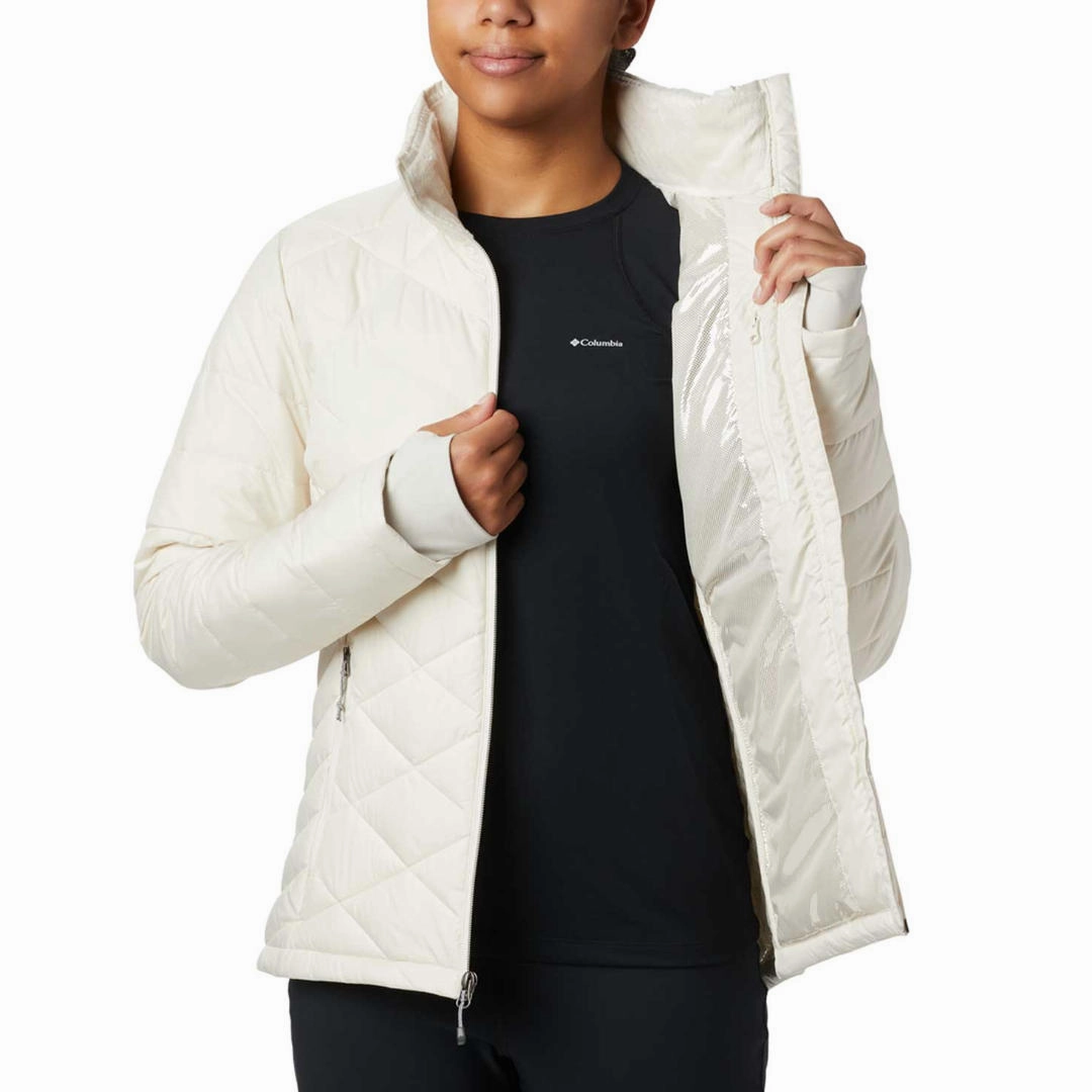 Columbia Women White Heavenly Jacket Jackets Custom For Business