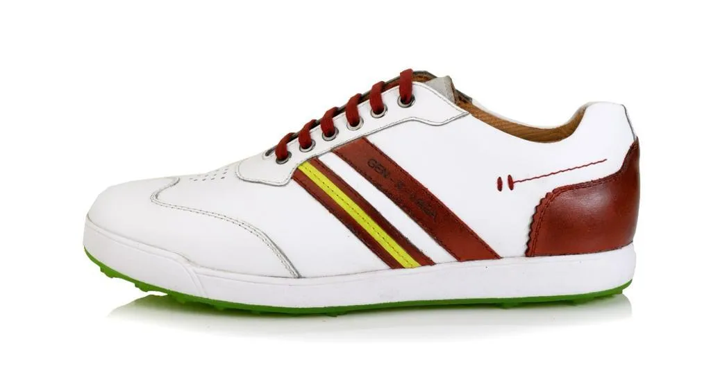 Aquel White / Red-Golf Shoes Mte Sk8-hi Gore-tex Waterproof Shoes