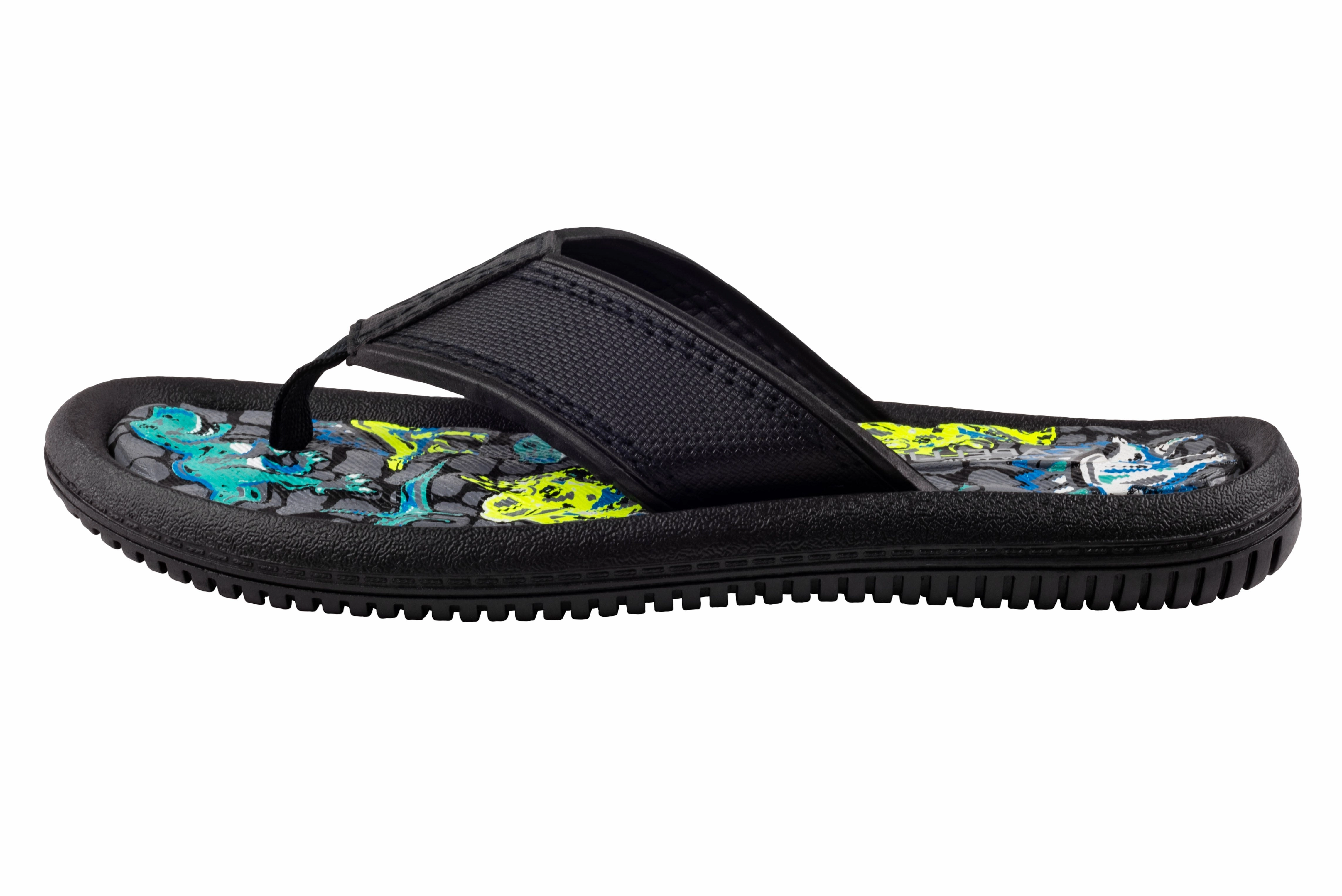 Boys Faux Leather Dino Printed Flip Flop Bathroom Flip Flops