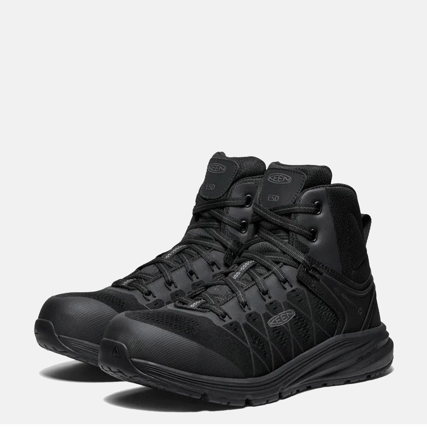 Work Boots Round Toe KEEN Men's Utility Vista Energy Carbon Toe Mid Work Boot