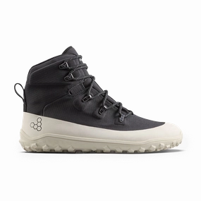 Thin Soled Hiking Boots Vivobarefoot Tracker Textile AT Womens Obsidian/White