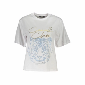 Educator T Shirts Cavalli Class White Cotton Women T-Shirt