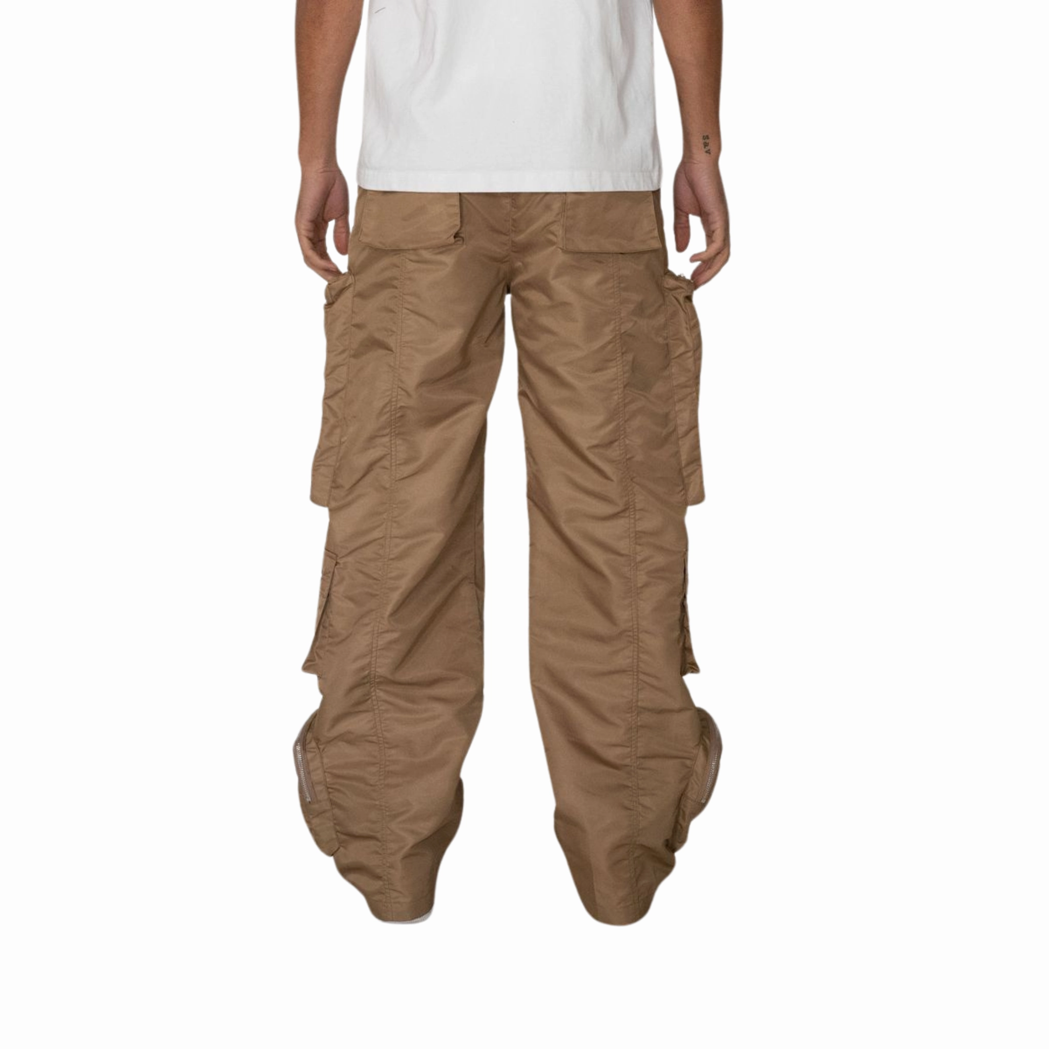 Shinestar Cargo Pants EPTM Baggy Moon Zip Cargo Pants (Khaki)