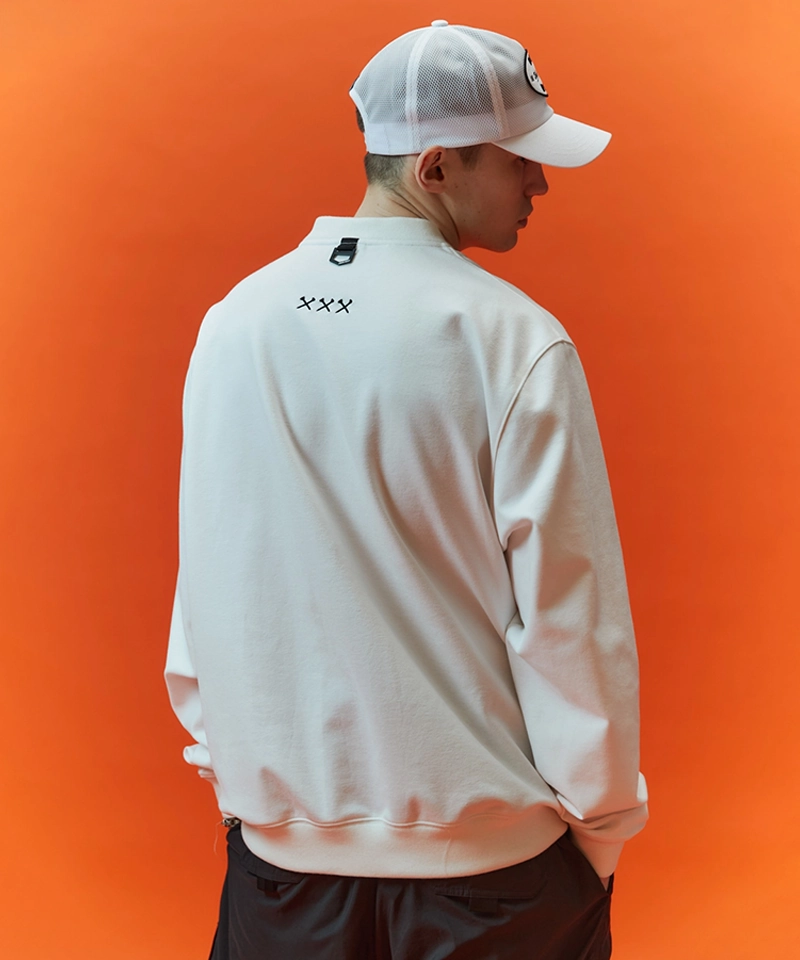 Styling Sweatshirts Jamie West Nick Stadium Collar Sweatshirts - White