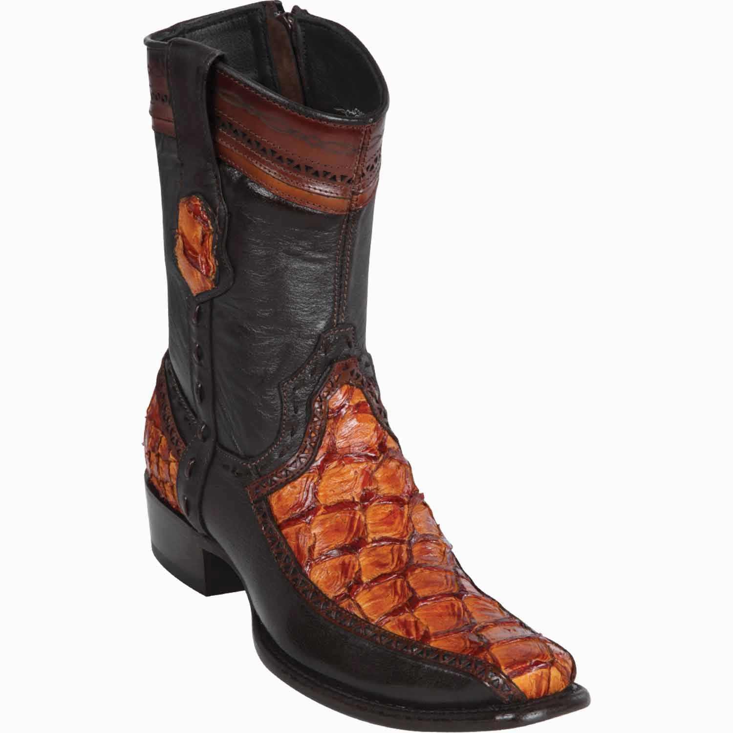 Men's Wild West Monster Fish with Deer Dubai Toe Short Boots 279BF10-A