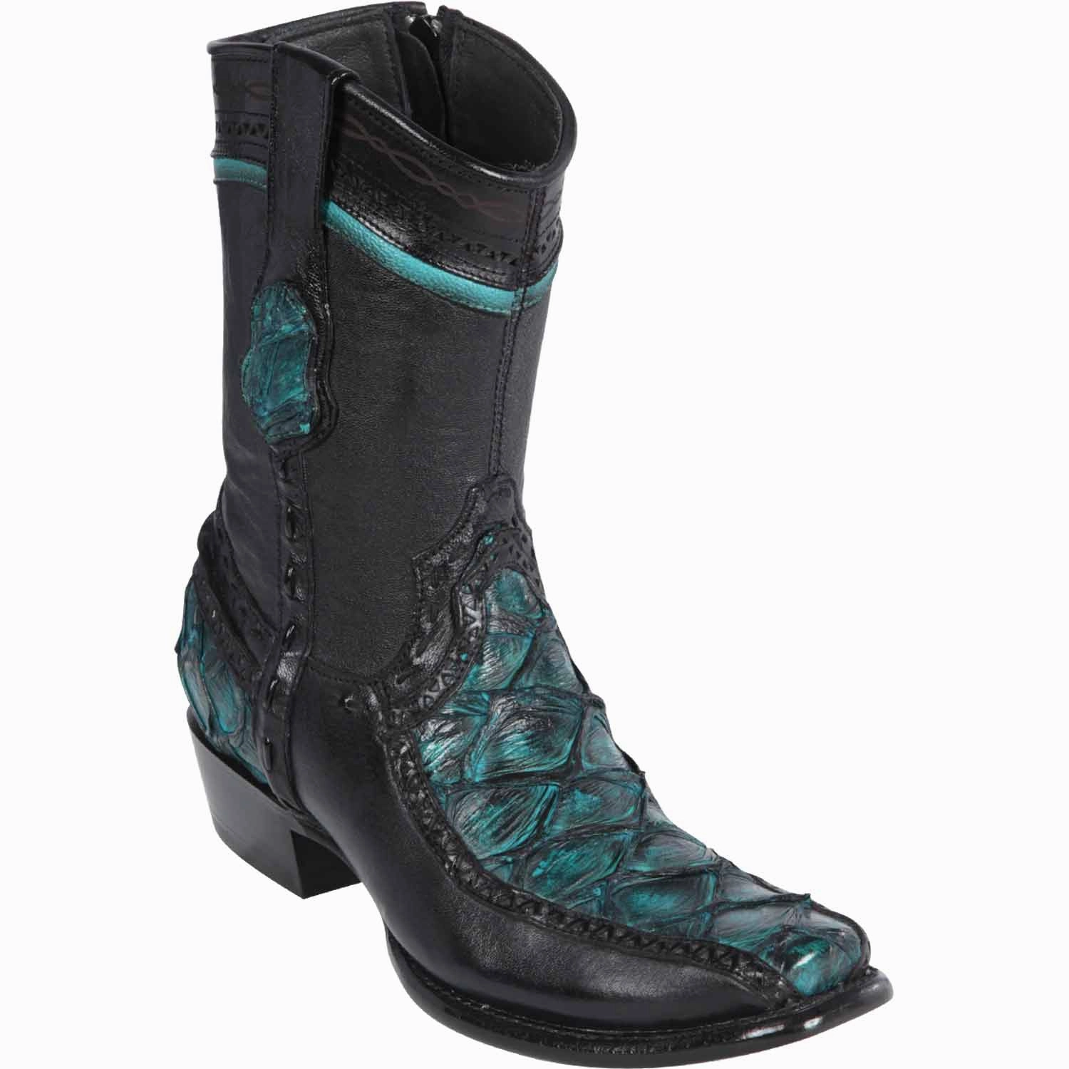Men's Wild West Monster Fish with Deer Dubai Toe Short Boots 279BF10-A