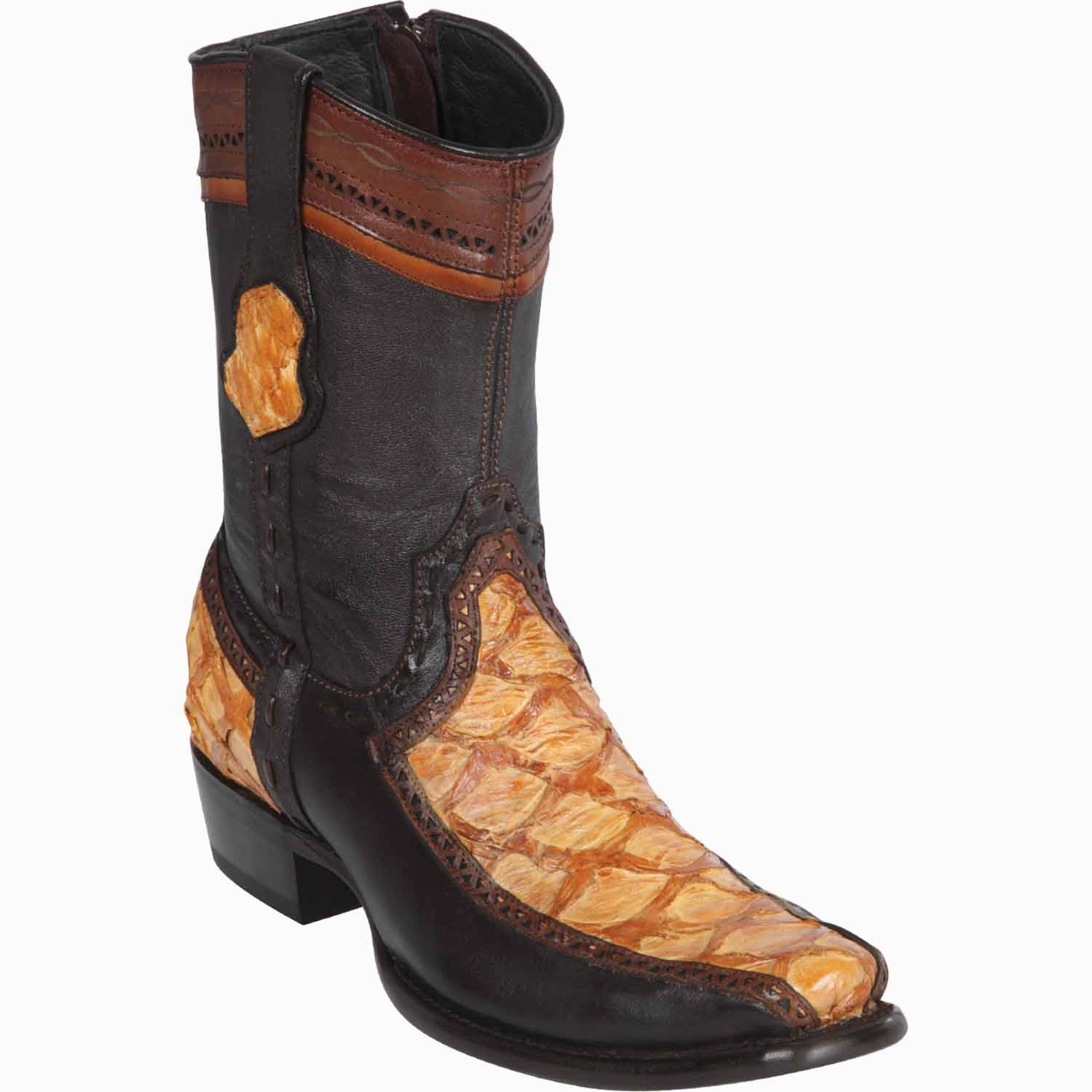 Men's Wild West Monster Fish with Deer Dubai Toe Short Boots 279BF10-A Fury Boots