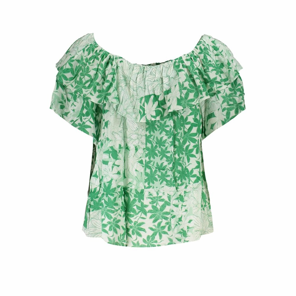Desigual Green Cotton Women T-Shirt Design T Shirts