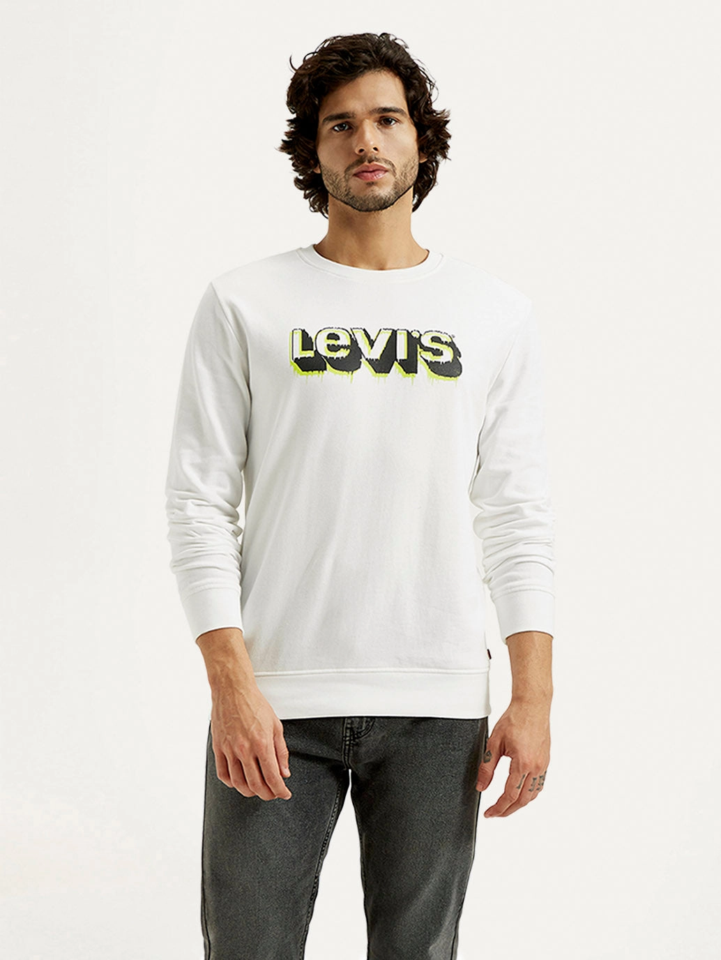 Bayside Sweatshirts Men's Printed Round Neck Sweatshirt