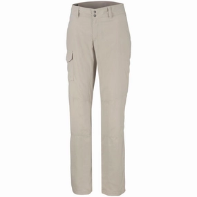 Columbia Women Beige Silver Ridge Pant (Sun Protection) Skinny Cropped Cargo Pants
