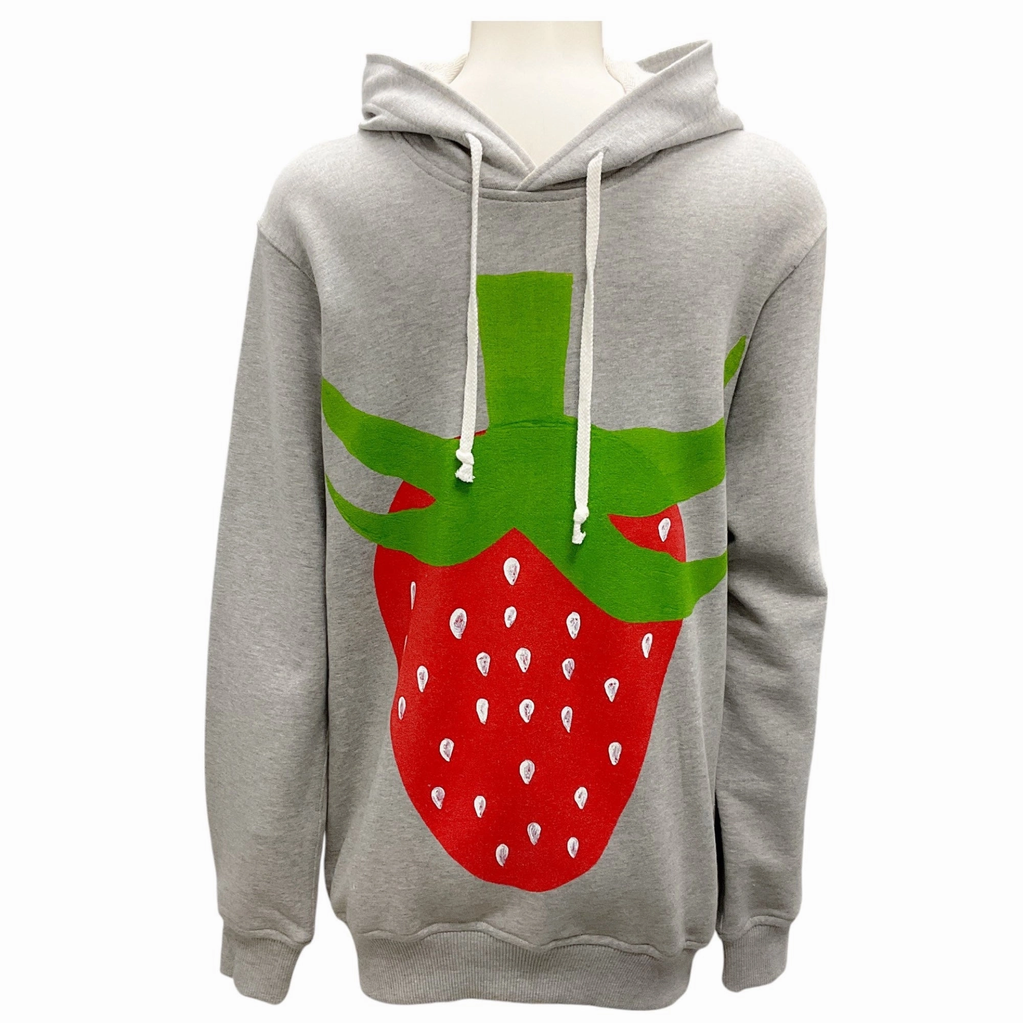 Comme des Garcons Men's Grey Brett Westfall Big Strawberry Hoodie Seattle Washington Sweatshirts