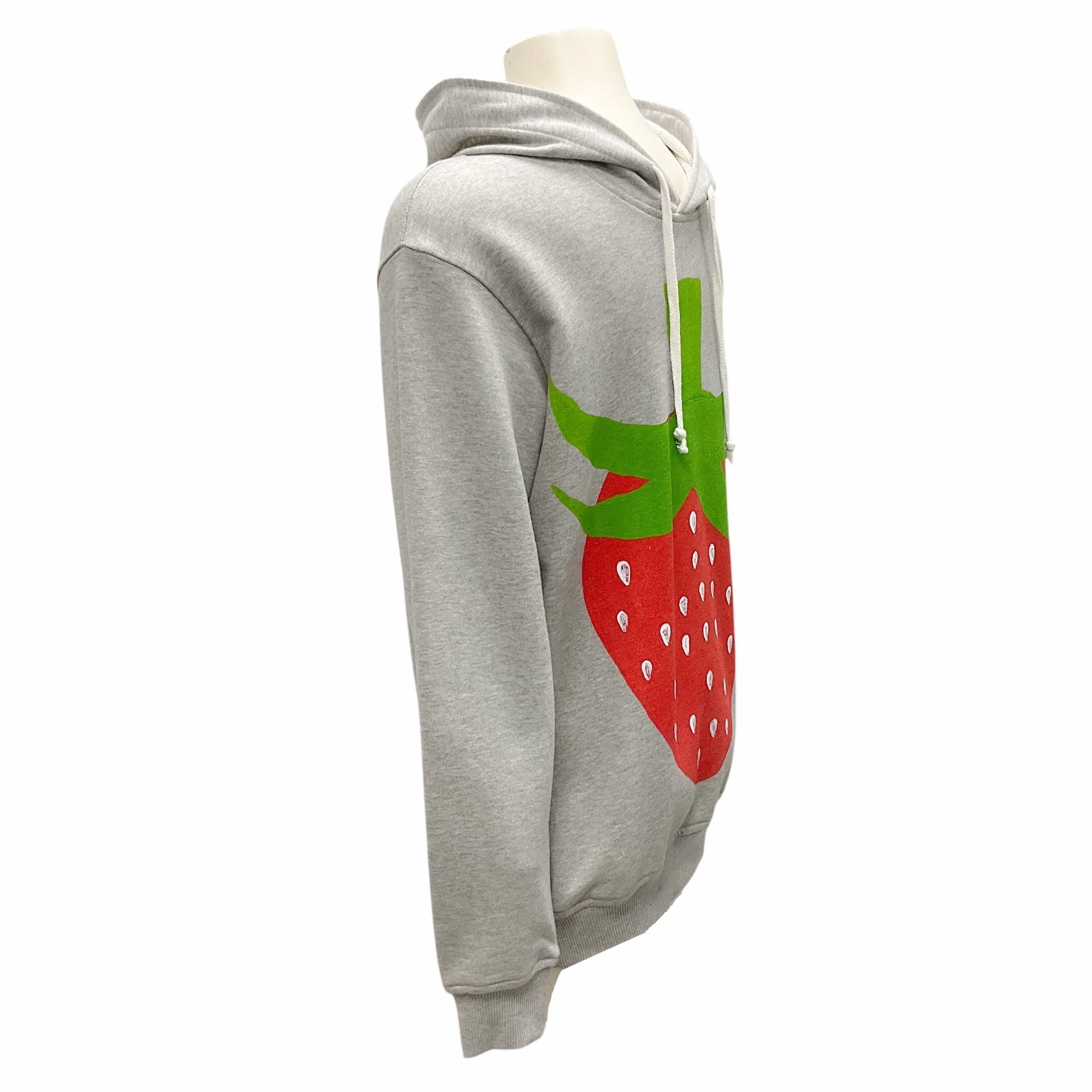 Sweatshirts Vs Hoodies Comme des Garcons Men's Grey Brett Westfall Big Strawberry Hoodie