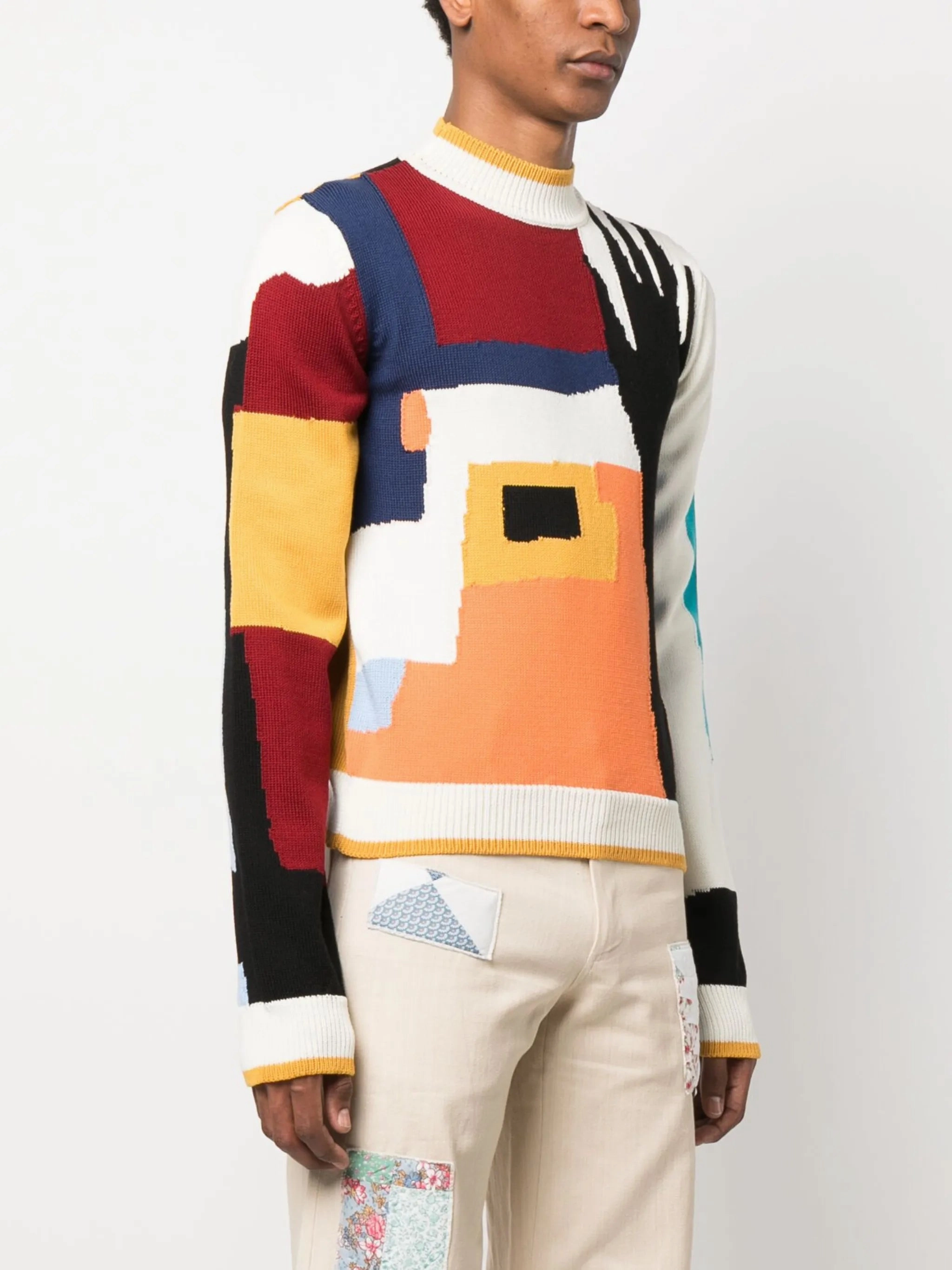 Technical Knitwear Community Intarsia-Knitted Jumper