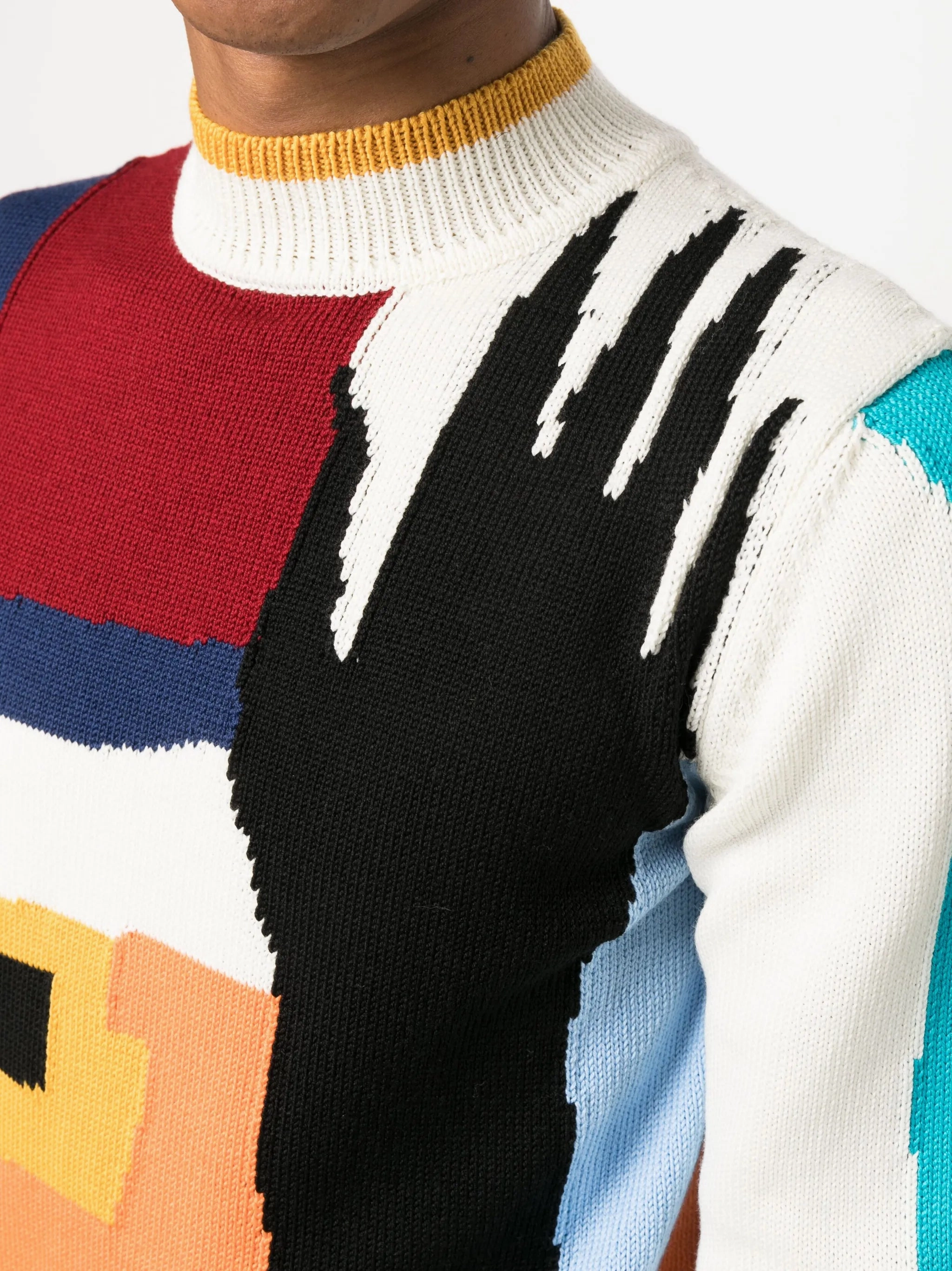 Community Intarsia-Knitted Jumper Knitwear Manufacturers Italy