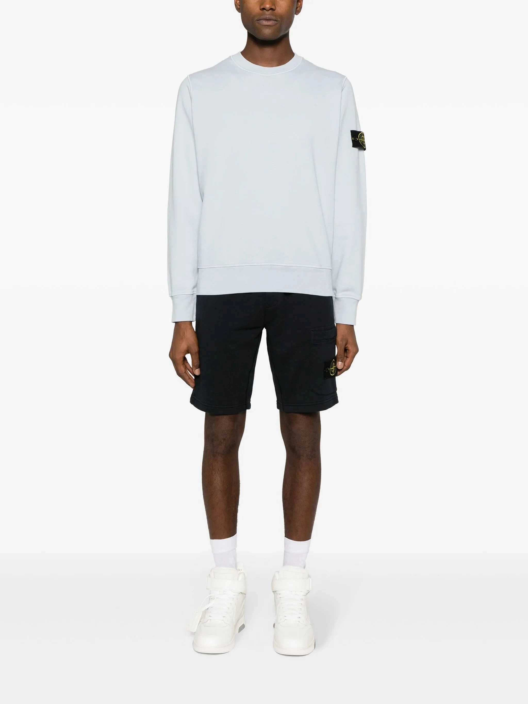 Compass-appliqu cotton sweatshirt Sand Copenhagen Knitwear