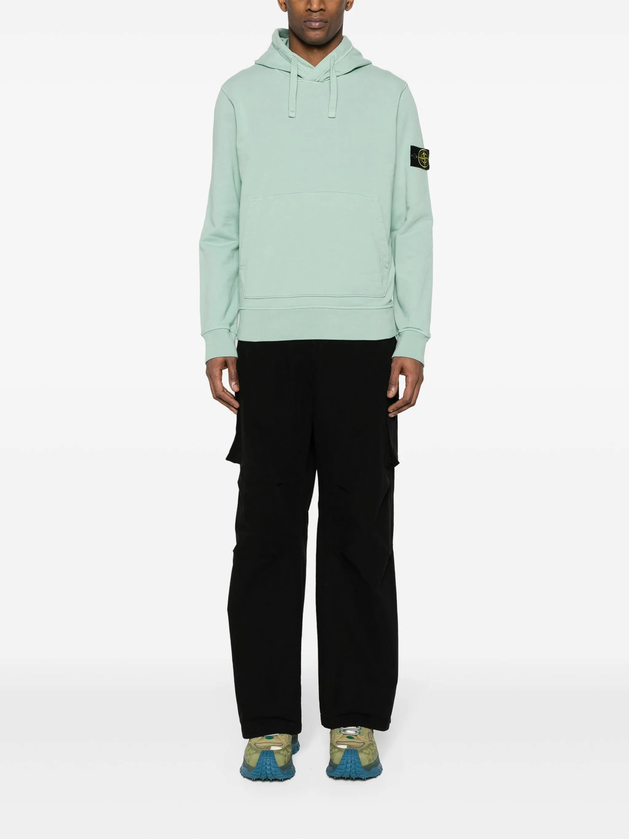 Compass-badge cotton hoodie Casual Knitwear