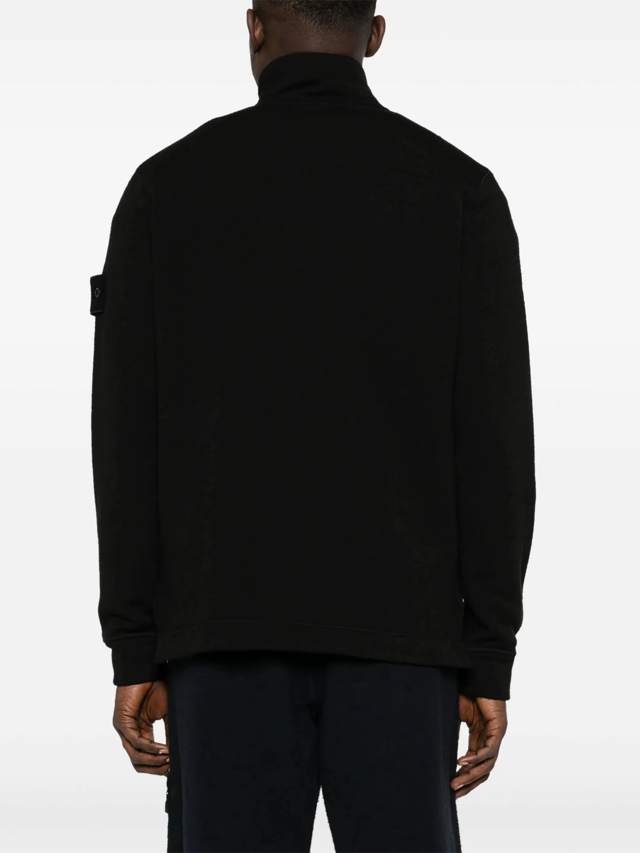 Embroidering Knitwear Compass-badge half-zip jumper