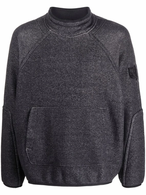Adam Jones Knitwear Compass-patch funnel-neck sweatshirt