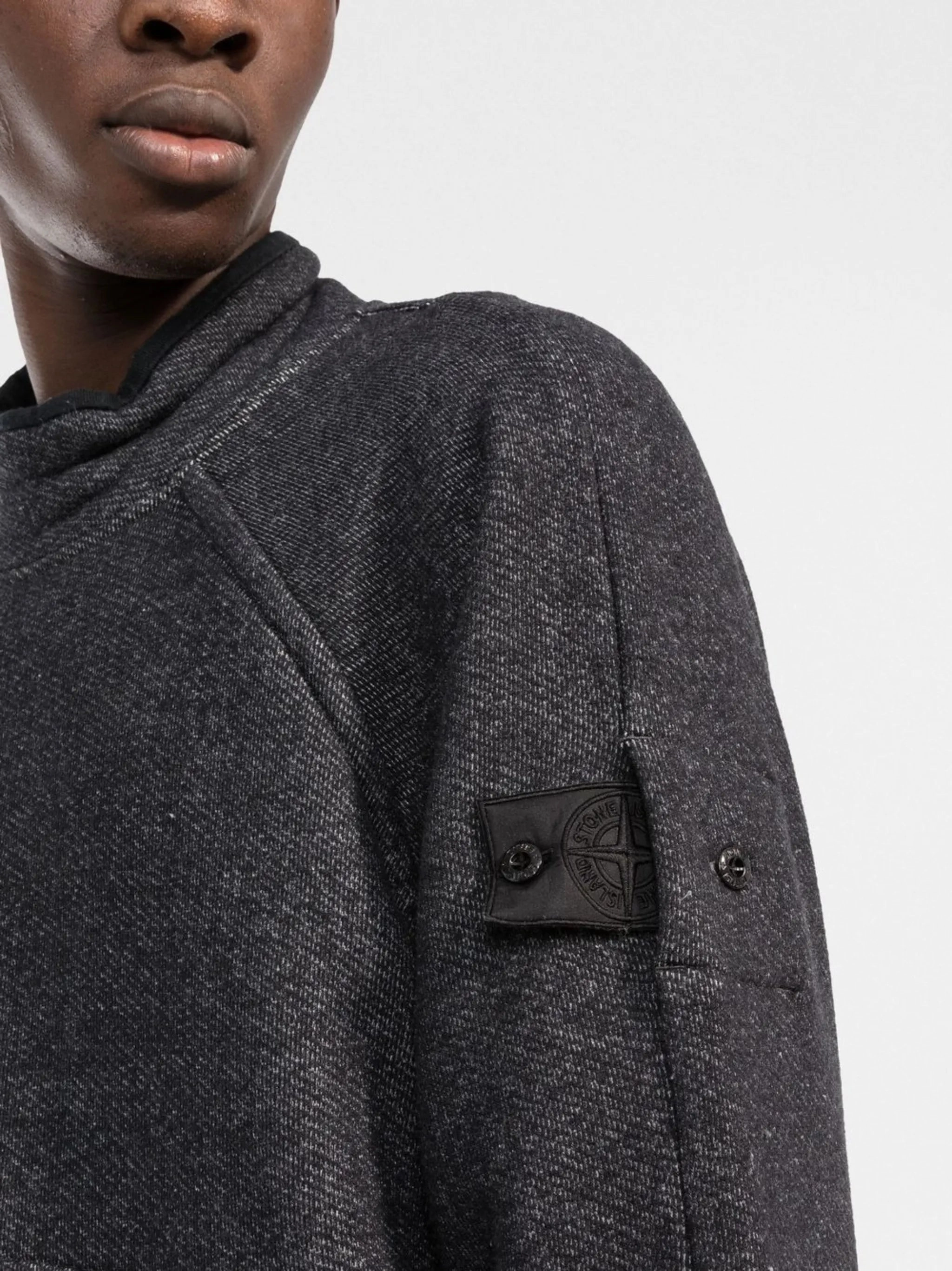 Premium Knitwear Brands Collaborating With Traditional Menswear Houses Compass-patch funnel-neck sweatshirt