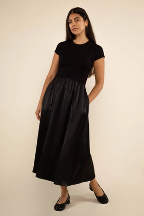 Leopard Tiered Midi Dress Plus Satin Contrast Midi Dress