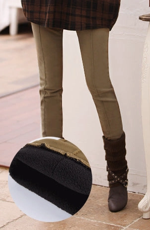 Stateside Cargo Pants Winter Warm Women Stretch Elastic Pencil Pants