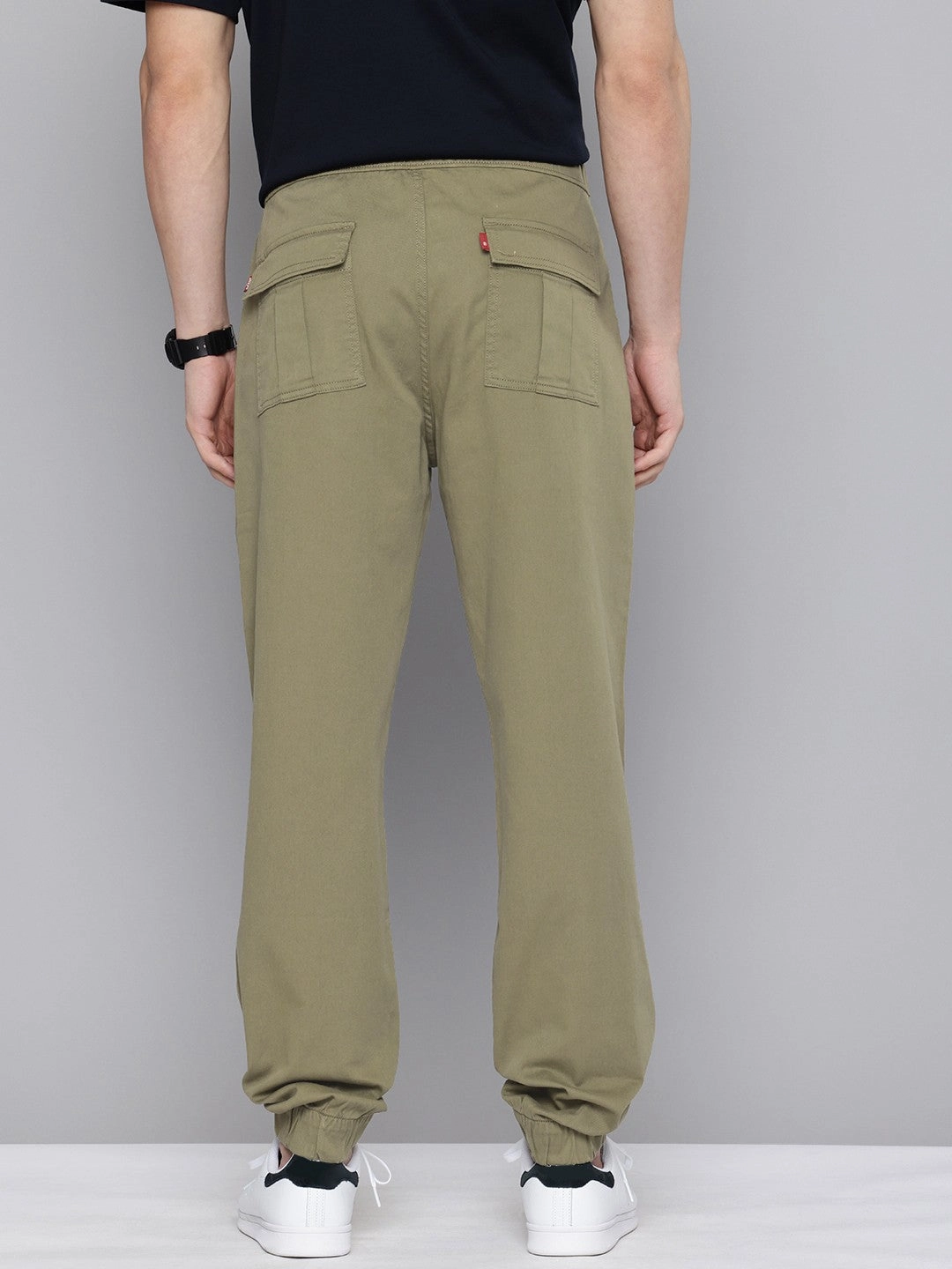 Ankara Cargo Pants Men's Relaxed Fit Olive Green Jogger Cargos