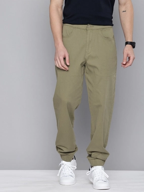 Men's Relaxed Fit Olive Green Jogger Cargos Adidas Wide Cargo Pants