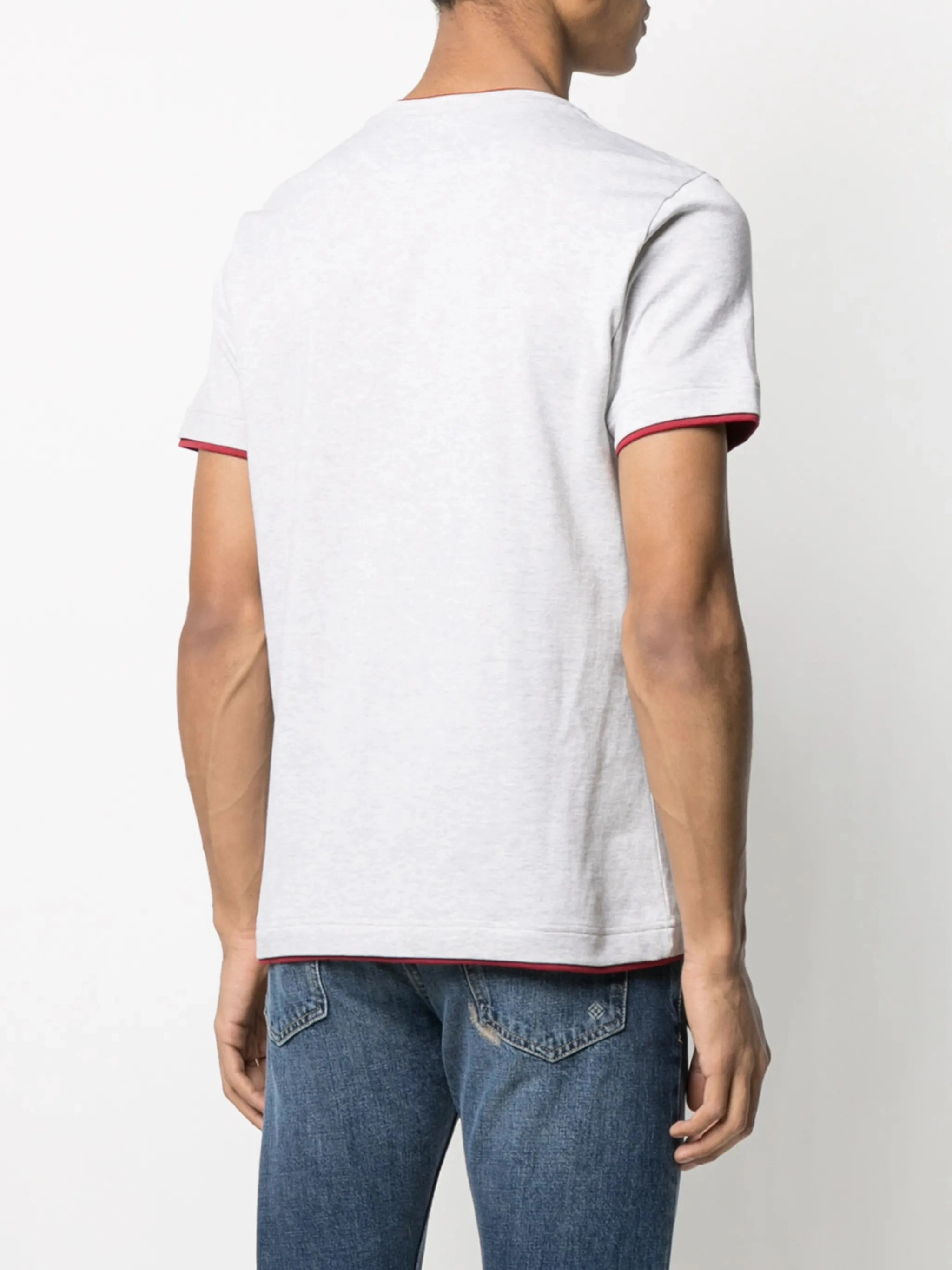 contrast-trim short-sleeve T-shirt Nyy T Shirts