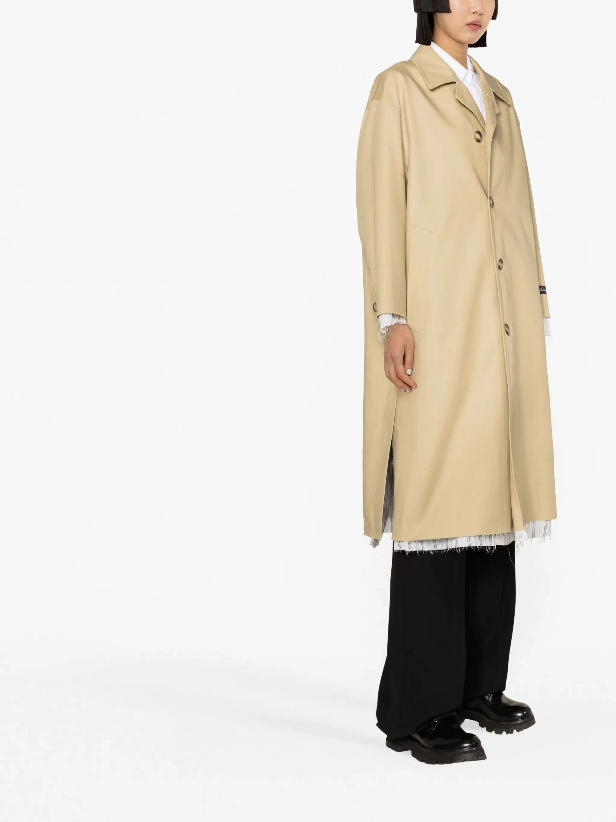 Hh Winter Coats contrast-trim trench coat