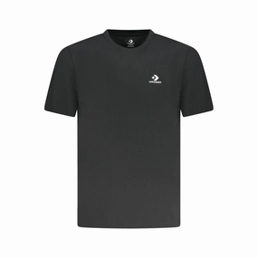 Converse Black Cotton Men T-Shirt Square Grouper T Shirts