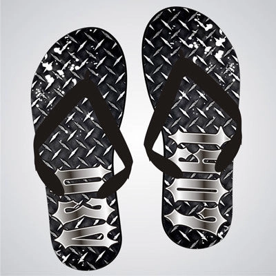 Flip Or Flop Game Show Delta Sigma Pi Diamond Plate Flip-Flops - SBL100 - SUB
