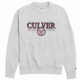 City Tech Sweatshirts Culver Seal Throwback Fleece Crew - Oxford Gray
