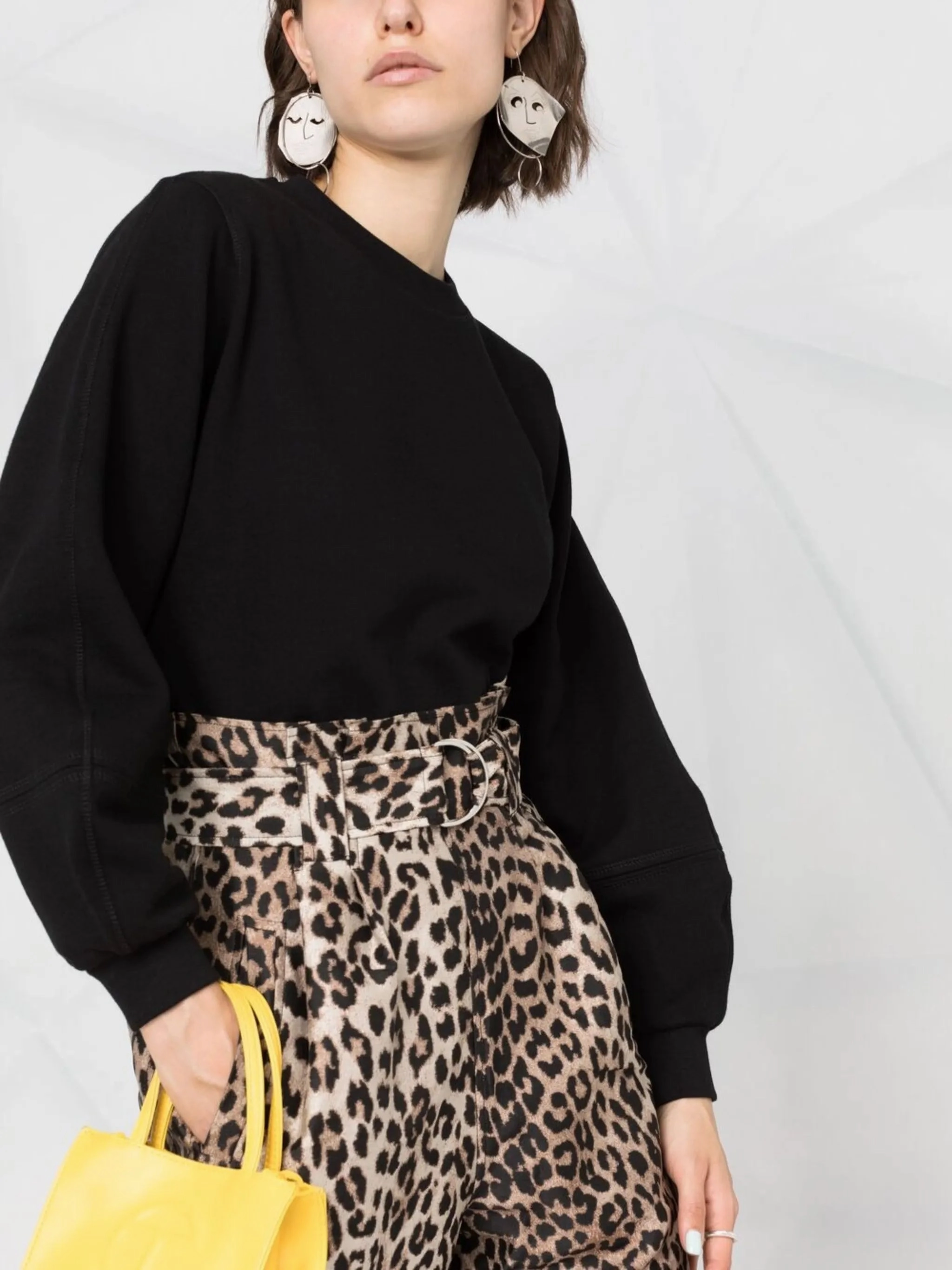 Thermal Knitwear bishop-sleeve jumper